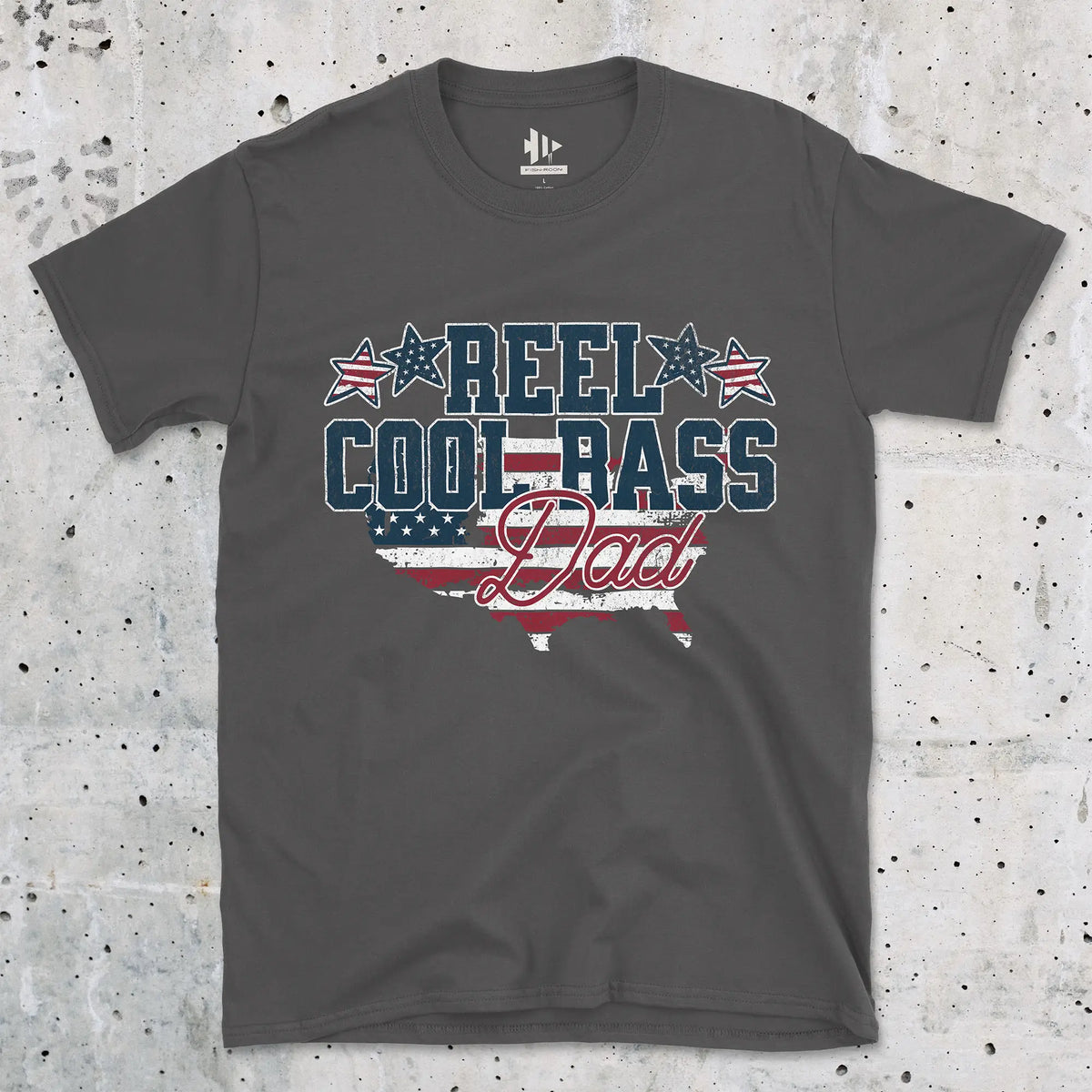 Charcoal, Reel Cool Bass Dad Tee – fish-room