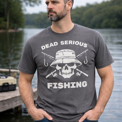 Charcoal, Dead Serious Fishing Tee – fish-room