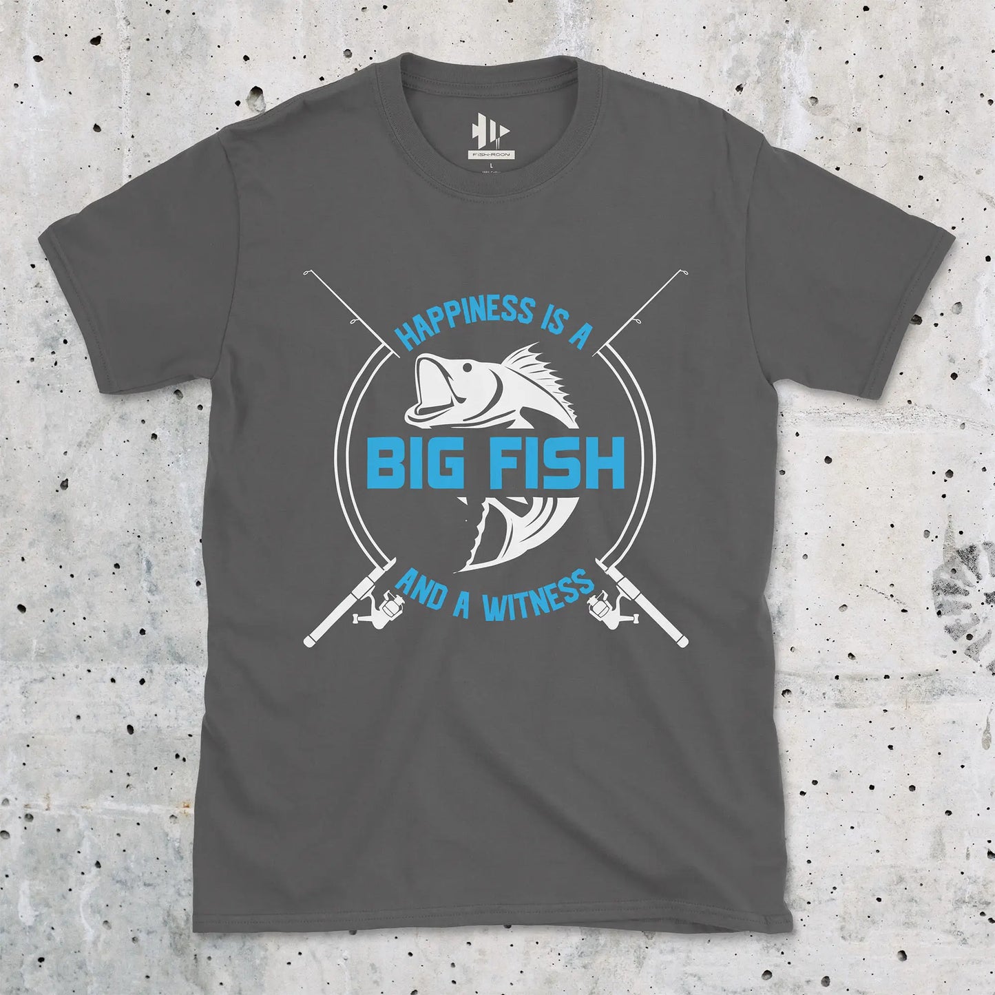 Charcoal, Big Fish Happiness Tee – fish-room