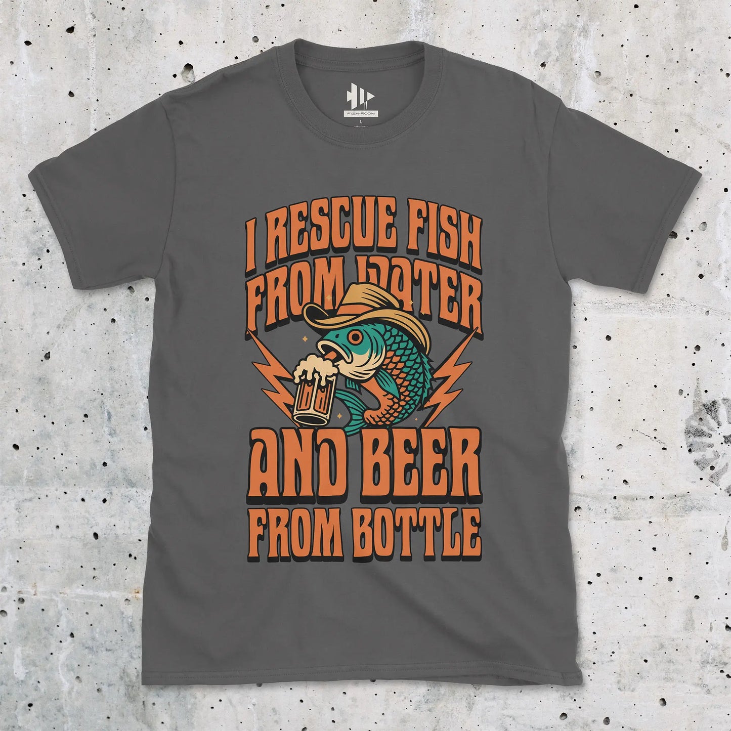 Beer & Bass – Classic Combo Tee Charcoal T-Shirt