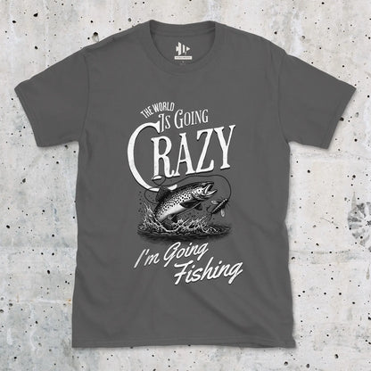 Charcoal, The World Is Going Crazy Tee – fish-room