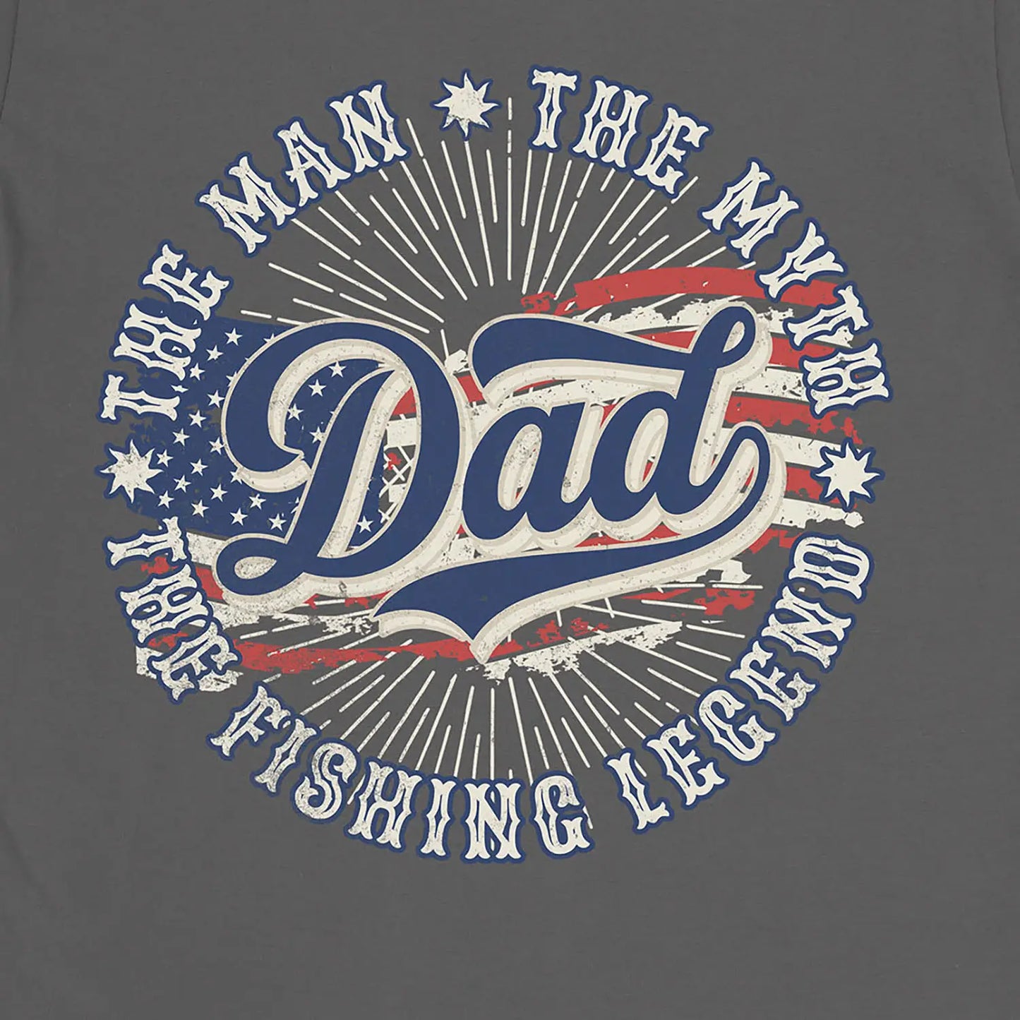 Charcoal, Legendary Dad Fishing Tee – fish-room