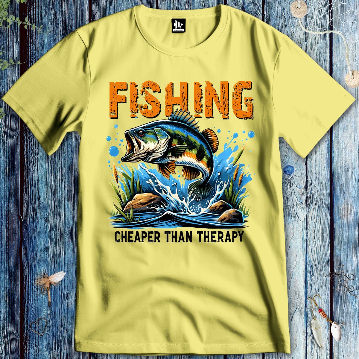 fish-room llc T-Shirt Cornsilk / S Cheaper Than Therapy T-Shirt