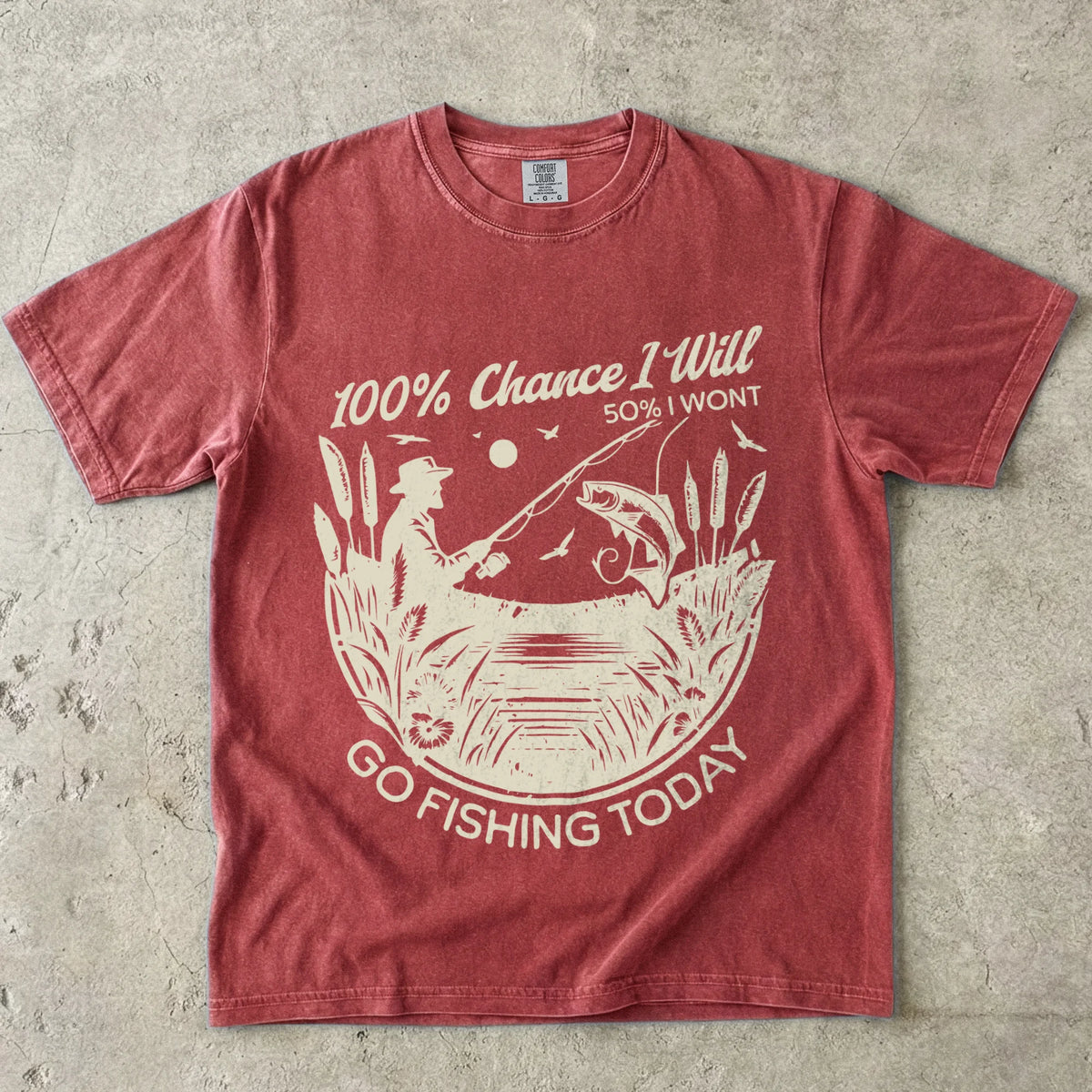 100% Fishing Day T-Shirt