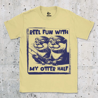 Cornsilk, Reel Fun with My Otter Half Tee – fish-room