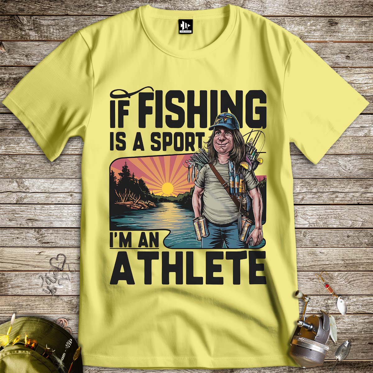 Fishing Athlete Tee-funny fishing t shirt-FISH-ROOM LLC