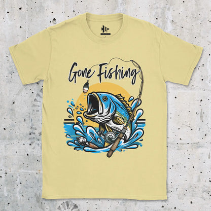Gone Fishing Tee Cornsilk T-Shirt