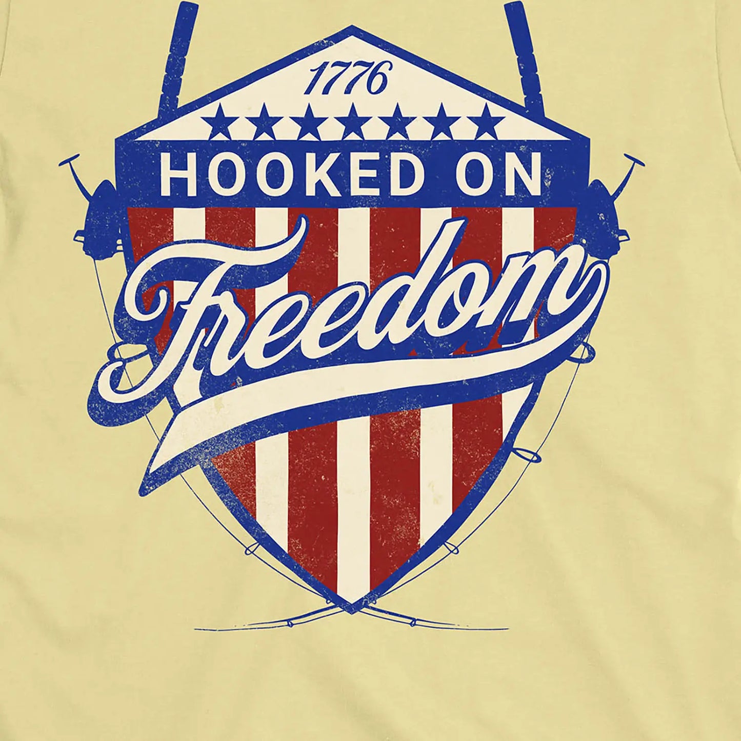 Cornsilk, Hooked On Freedom Tee – fish-room
