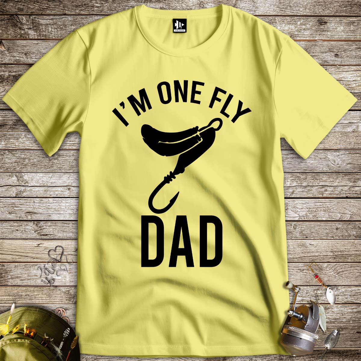 I'm One Fly Dad Tee-funny fishing t shirt-FISH-ROOM LLC