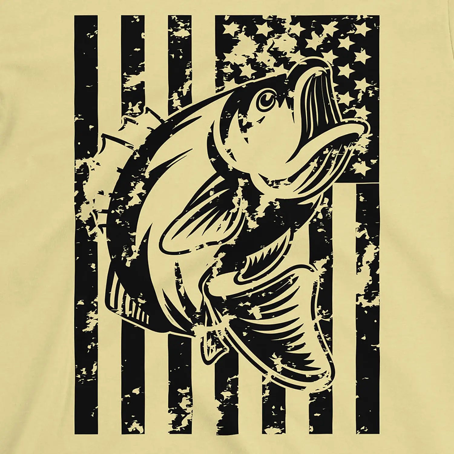 Cornsilk, Bass Fishing USA Tee – fish-room