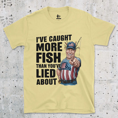 Cornsilk, I've Caught More Fish Than You Lied About USA Tee – fish-room
