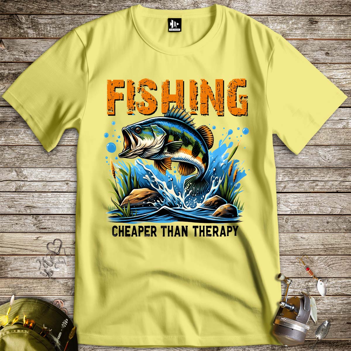 Cheaper Than Therapy Tee-funny fishing t shirt-FISH-ROOM LLC