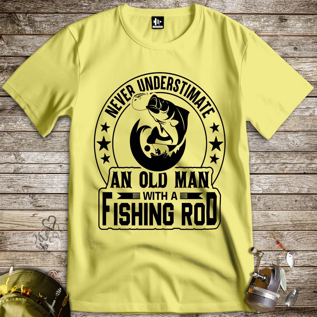 Old Man Tee-funny fishing t shirt-FISH-ROOM LLC