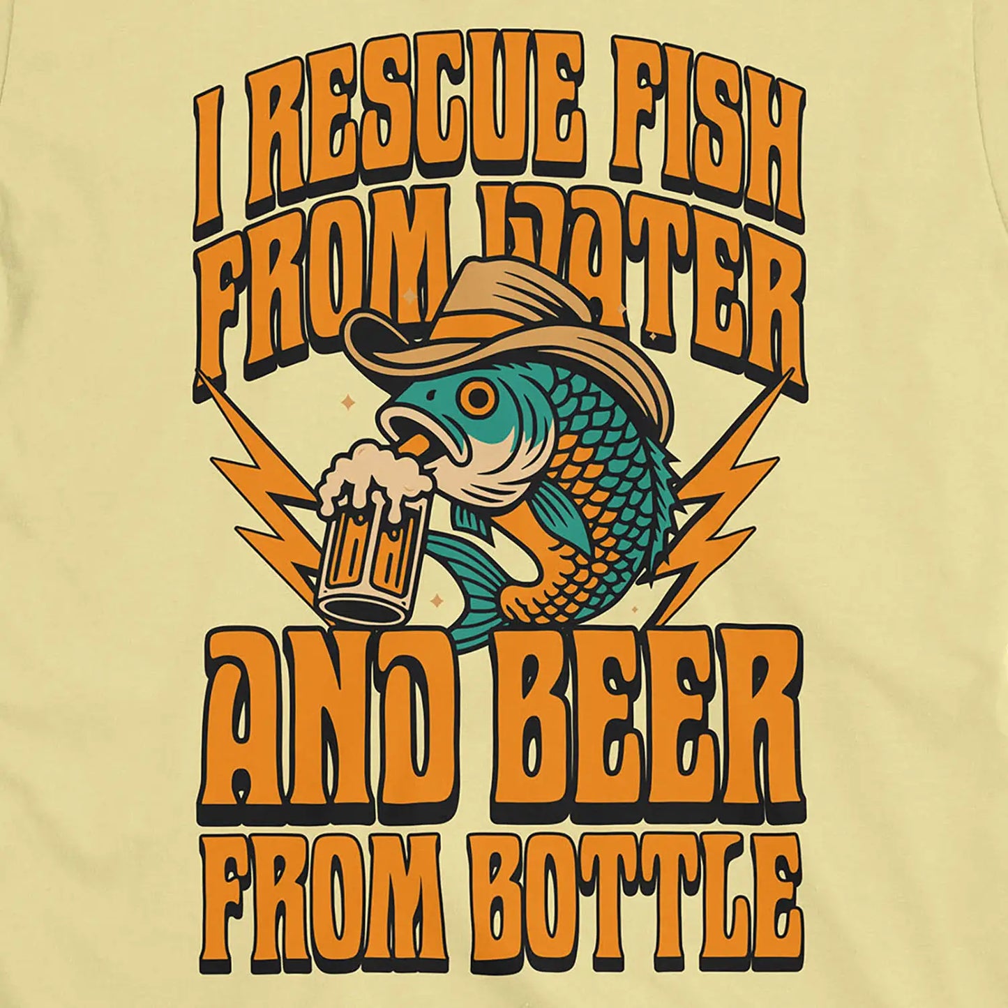 Beer & Bass – Classic Combo Tee Cornsilk T-Shirt