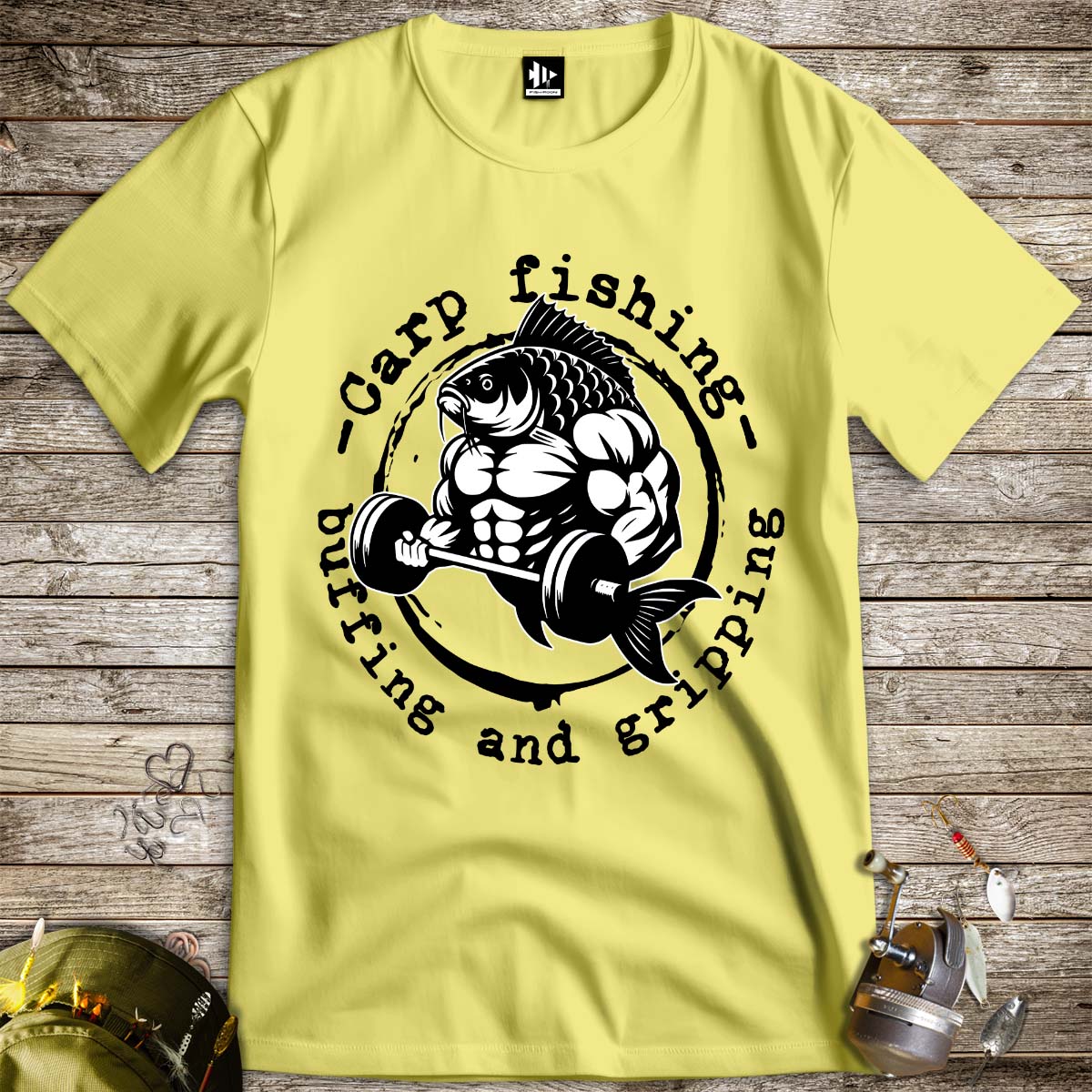 Carp Fishing, Buffing and Gripping Tee-funny fishing t shirt-FISH-ROOM LLC