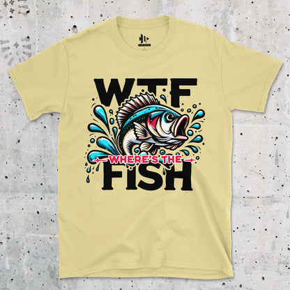 Cornsilk, WTF: Where's the Fish?  Tee – fish-room