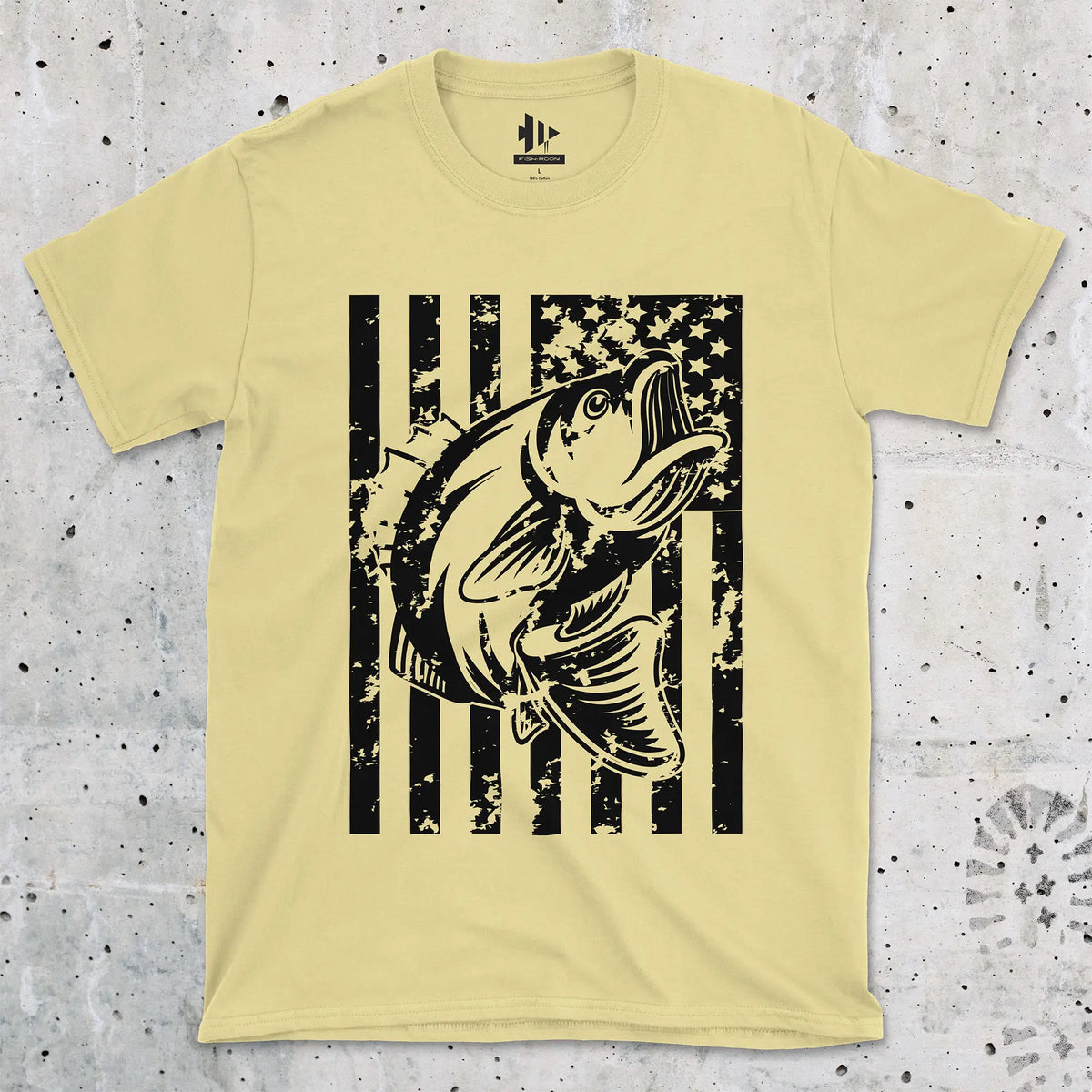 Cornsilk, Bass Fishing USA Tee – fish-room