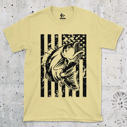 Cornsilk, Bass Fishing USA Tee – fish-room