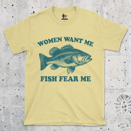 Cornsilk, Women Want Me Fish Fear Me Tee – fish-room
