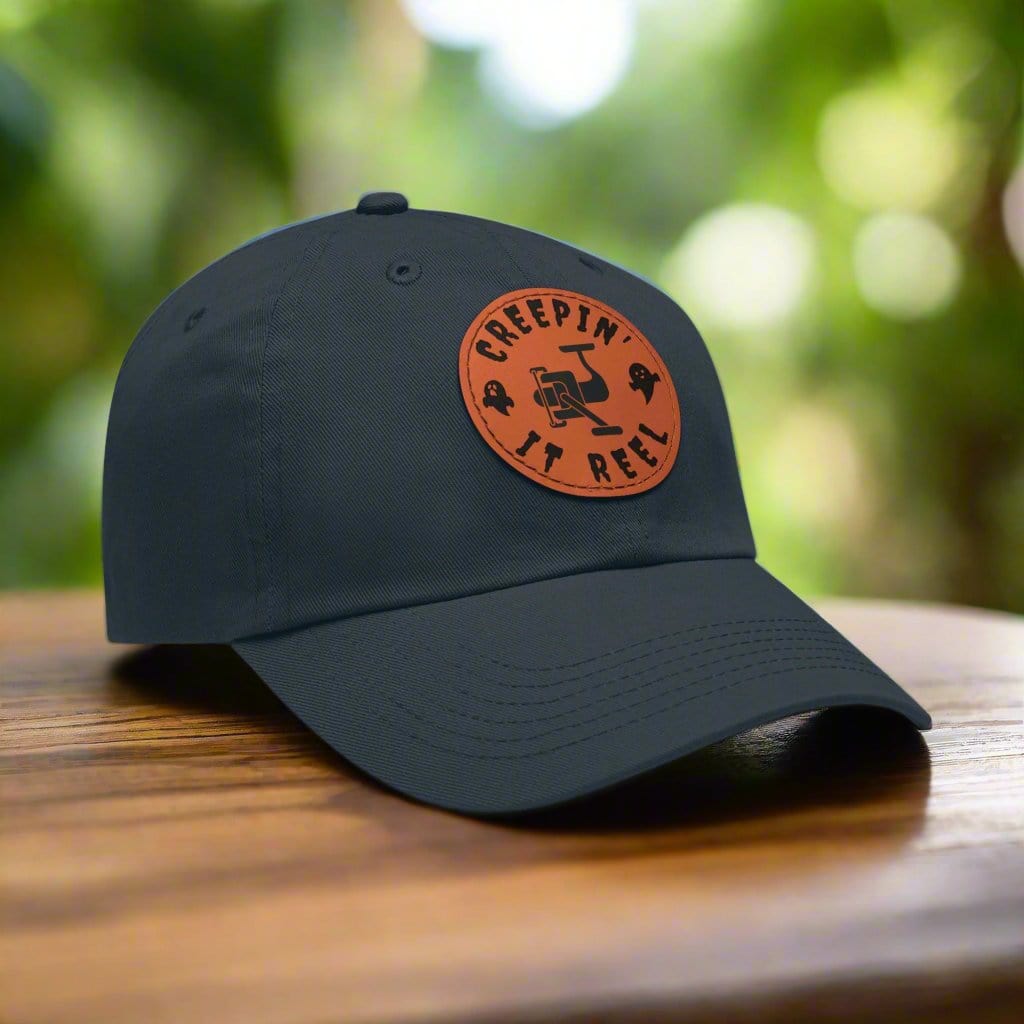 fish-room llc Hats Navy / Light Brown patch / Circle / One size Creepin' It Reel Dad Hat