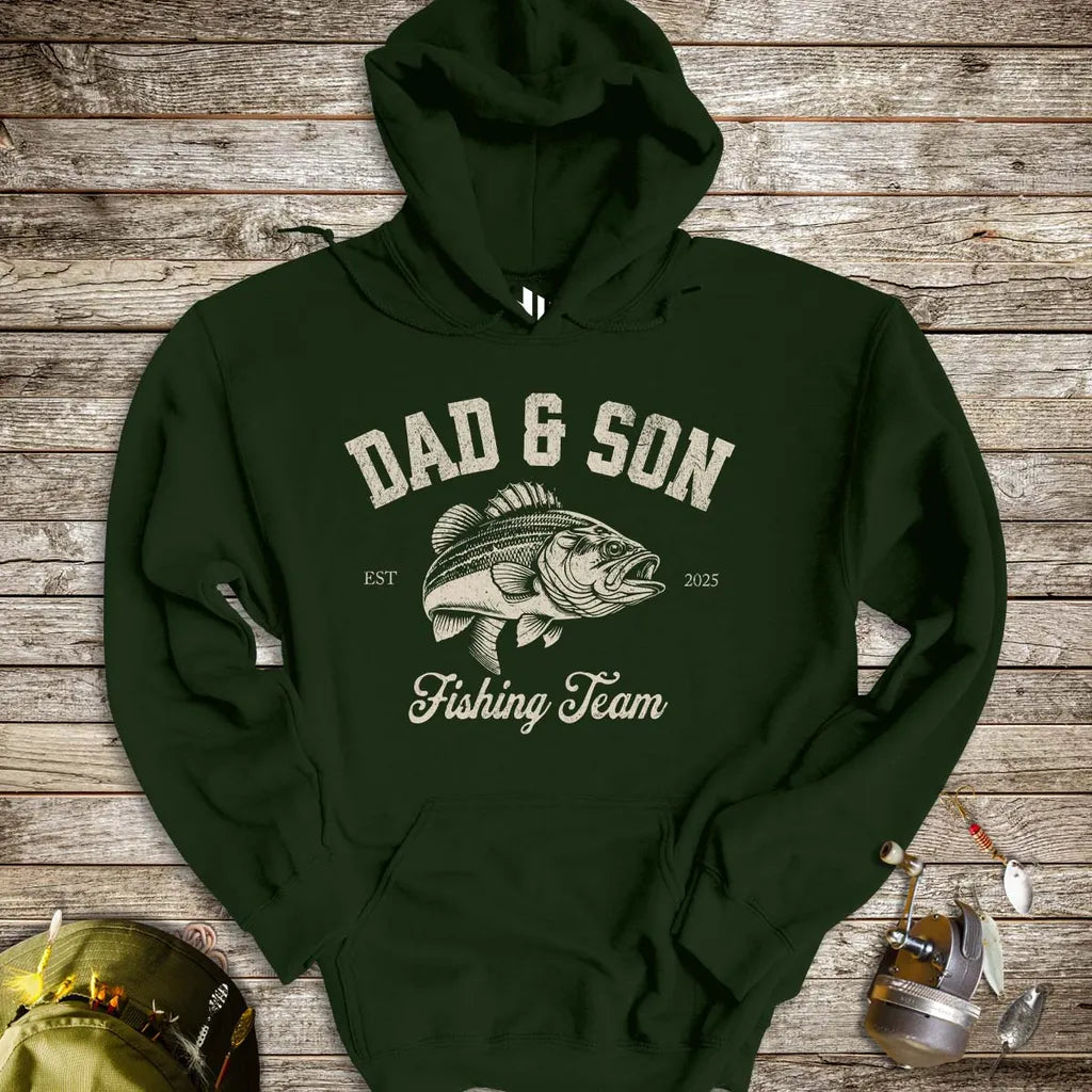 Dad & Son Fishing Team Hoodie - FISH - ROOM LLC