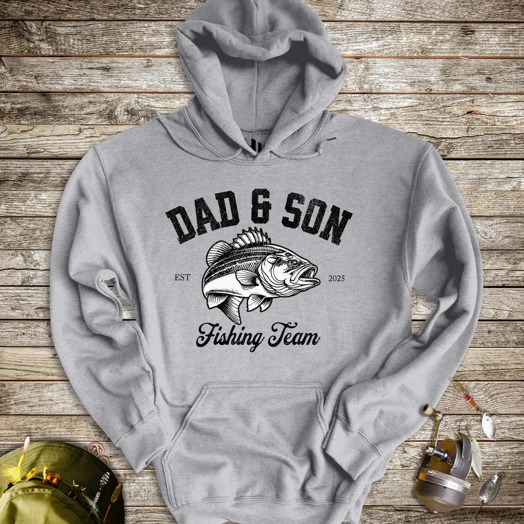 Dad & Son Fishing Team Hoodie - FISH - ROOM LLC