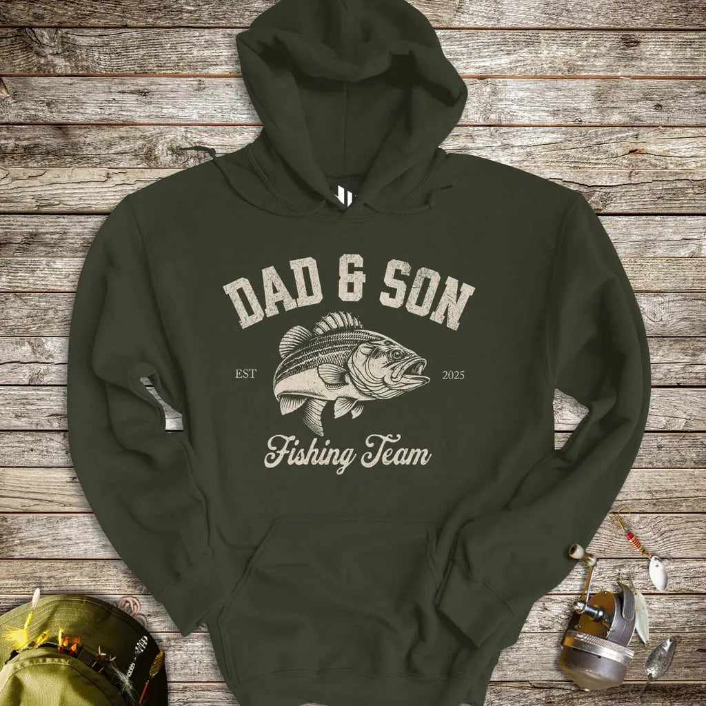 Dad & Son Fishing Team Hoodie - FISH - ROOM LLC