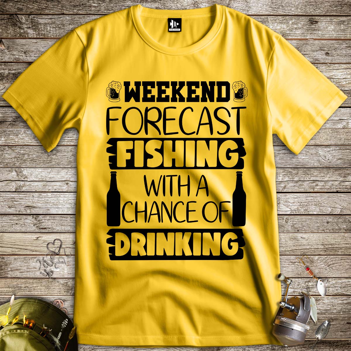 Weekend Forecast Tee-funny fishing t shirt-FISH-ROOM LLC