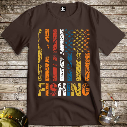 Fishing USA Tee-funny fishing t shirt-FISH-ROOM LLC