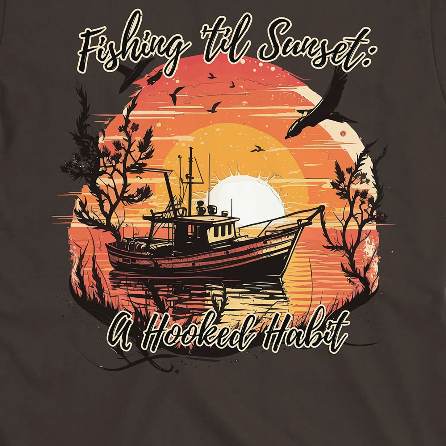 Dark Chocolate, Fishing 'til Sunset Tee – fish-room