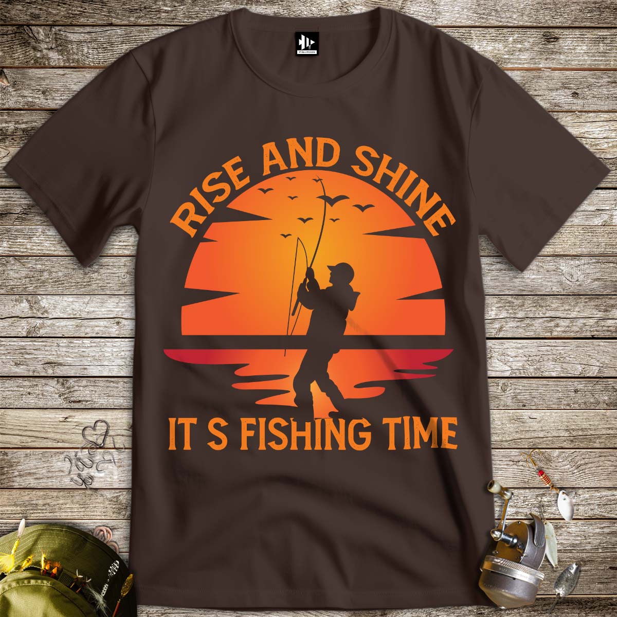 Rise and Shine Tee-funny fishing t shirt-FISH-ROOM LLC