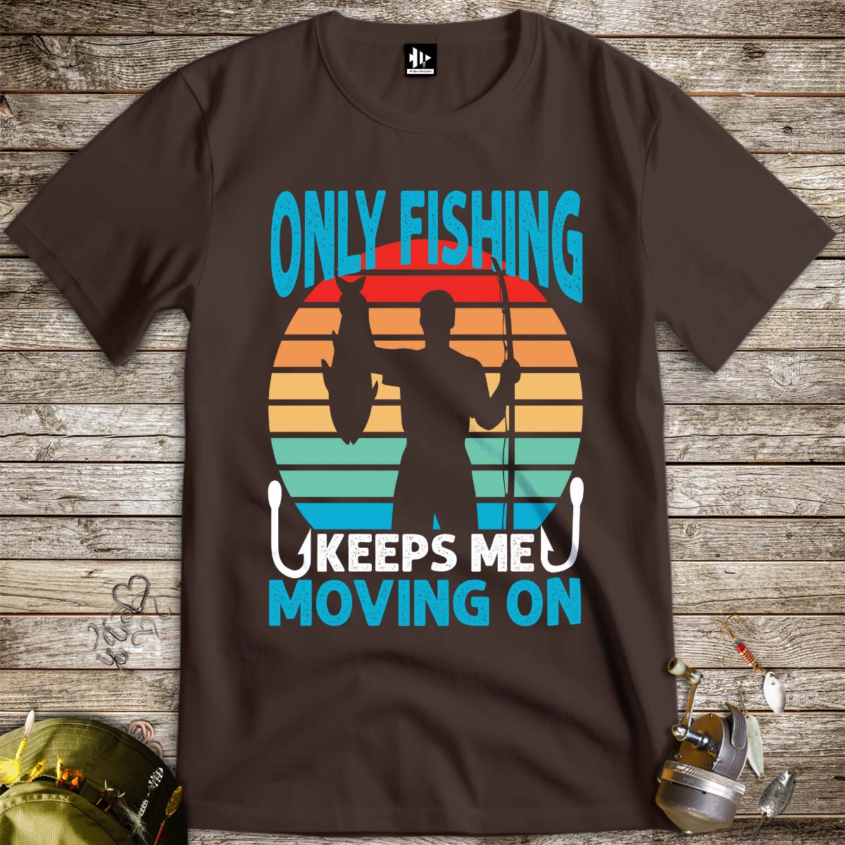 Fishing Keep Me Moving Tee-funny fishing t shirt-FISH-ROOM LLC