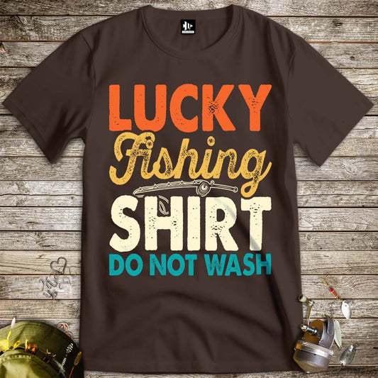 Lucky Fishing Tee-funny fishing t shirt-FISH-ROOM LLC