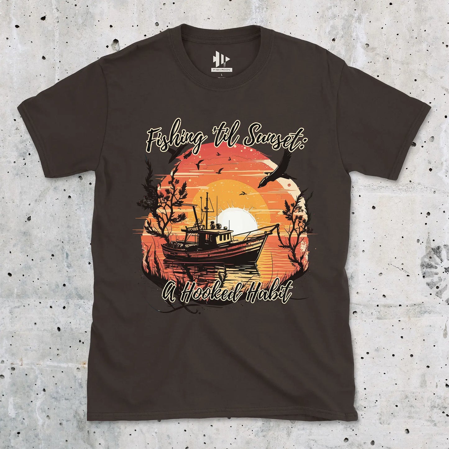 Dark Chocolate, Fishing 'til Sunset Tee – fish-room