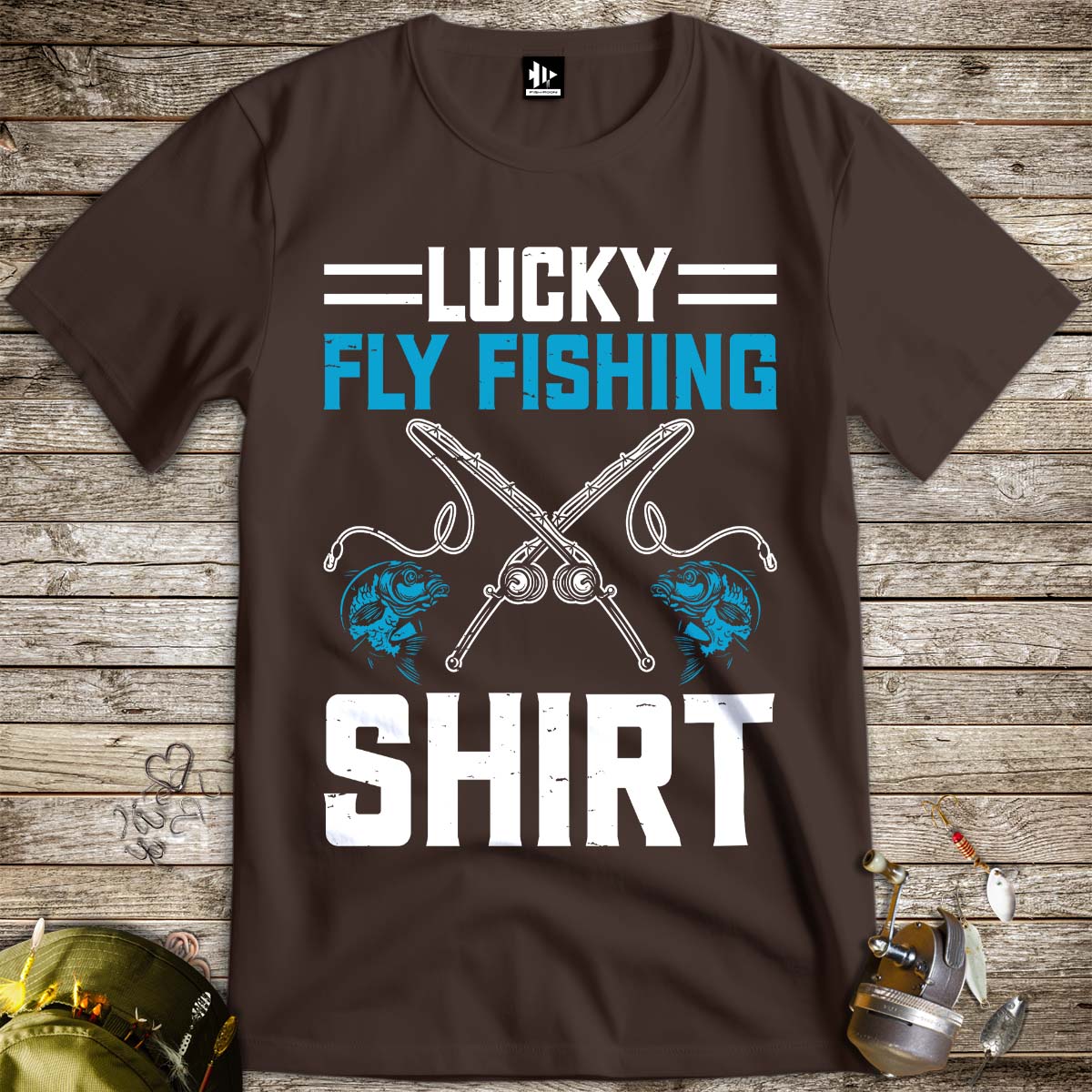 Lucky Fly Fishing Tee-funny fishing t shirt-FISH-ROOM LLC