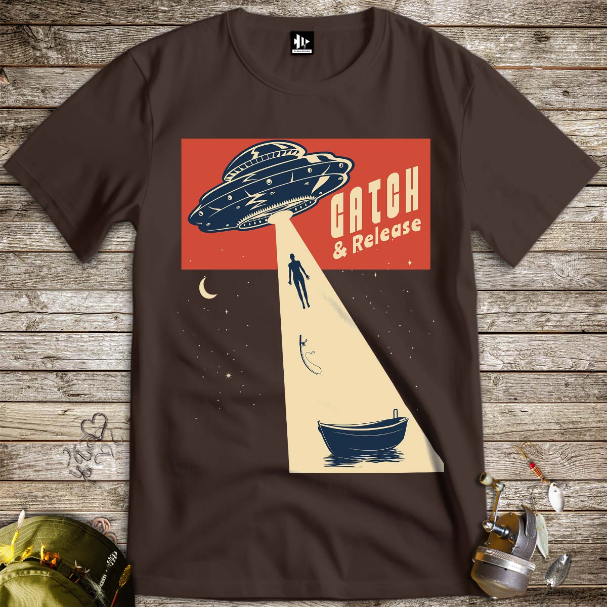Catch & Release – UFO Edition Tee-funny fishing t shirt-FISH-ROOM LLC