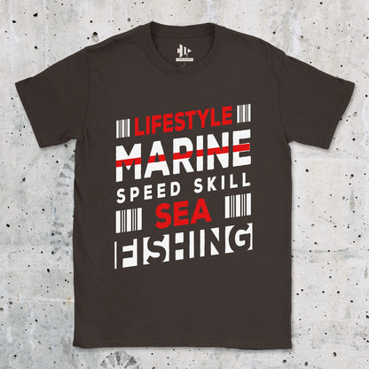 Dark Chocolate, Marine Speed Skill Tee – fish-room