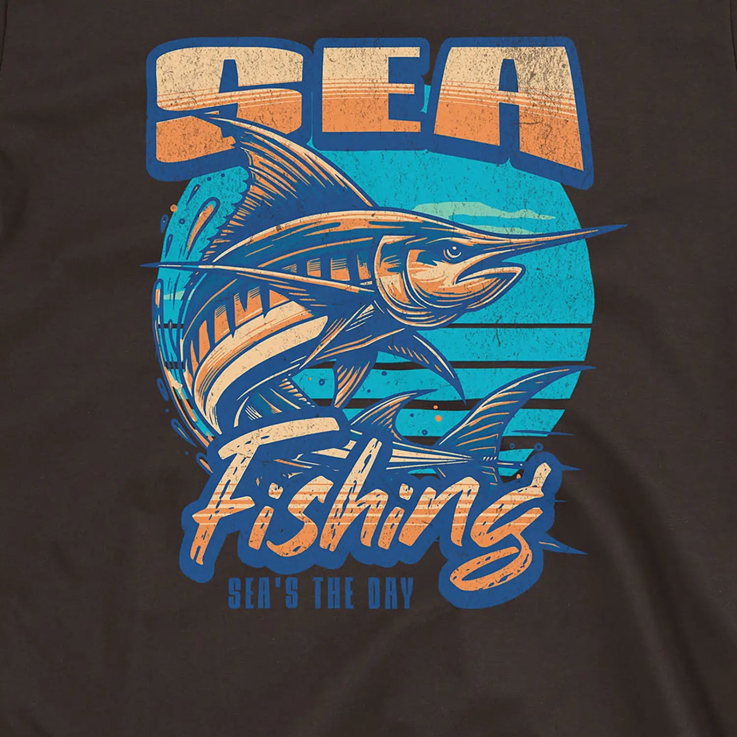 Dark Chocolate, Sea Fishing, Sea's the day  Tee – fish-room