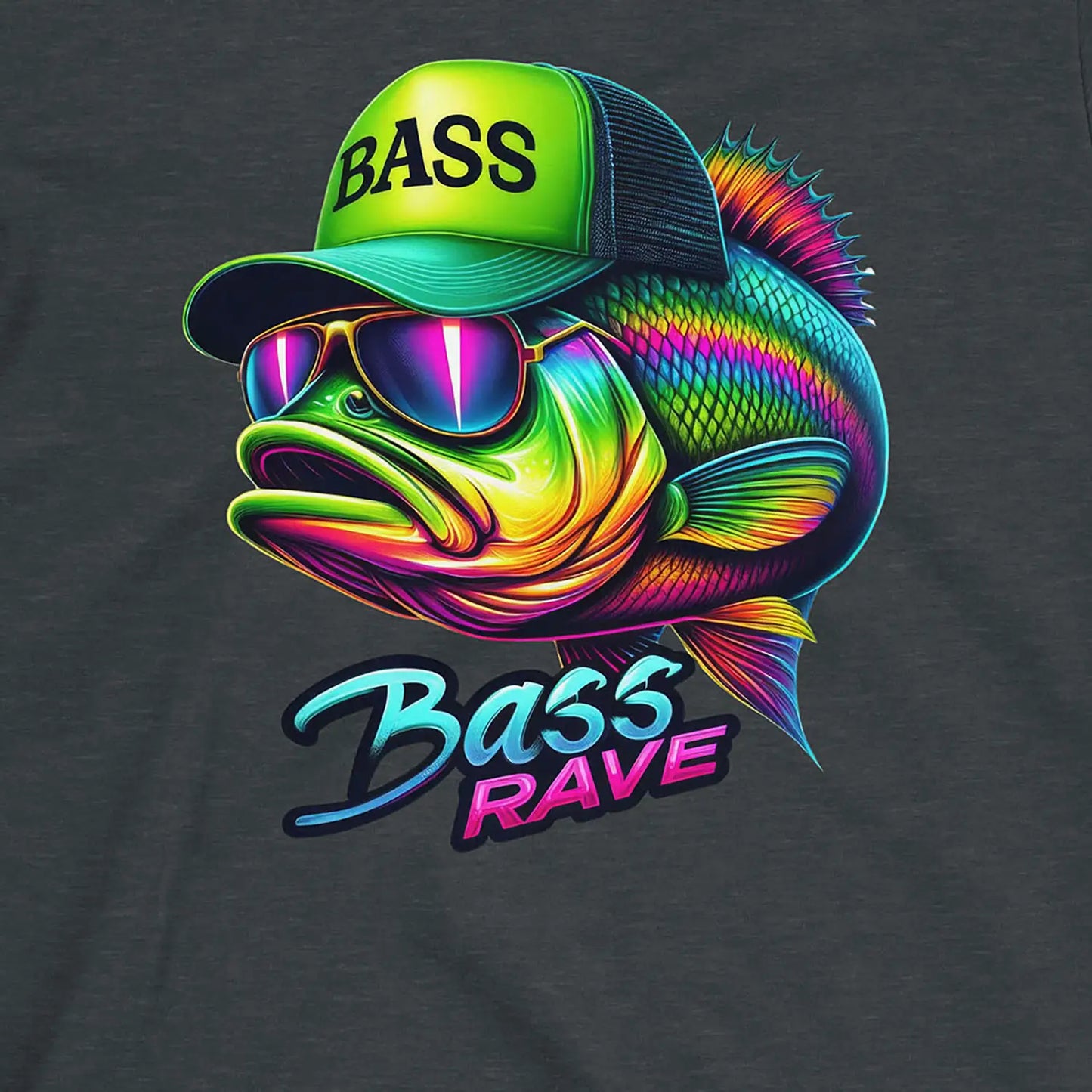 Dark Heather, Bass Rave Tee – fish-room