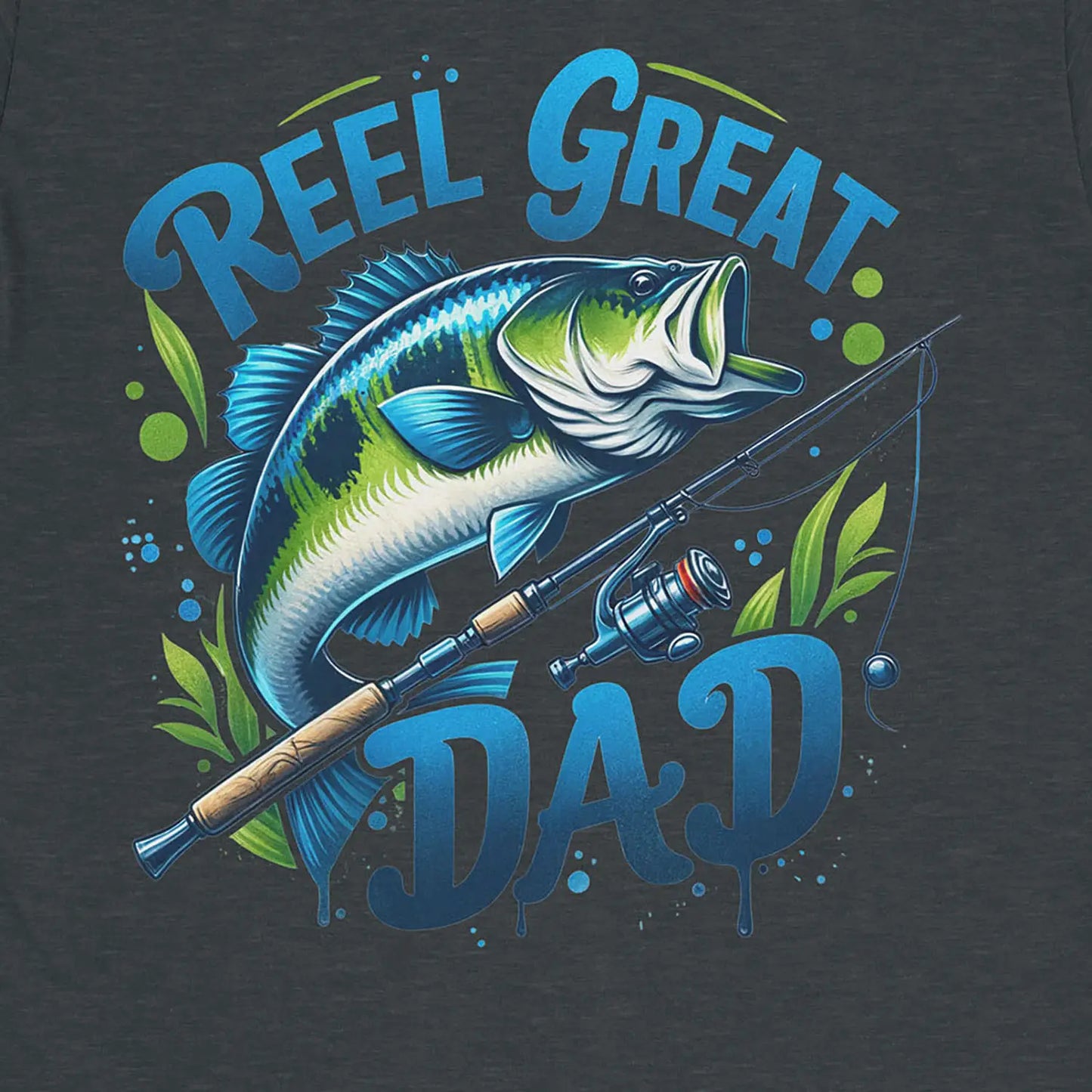 Dark Heather, Reel Great Dad  Tee – fish-room