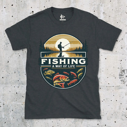 Dark Heather, Fishing, Way of Life Tee – fish-room