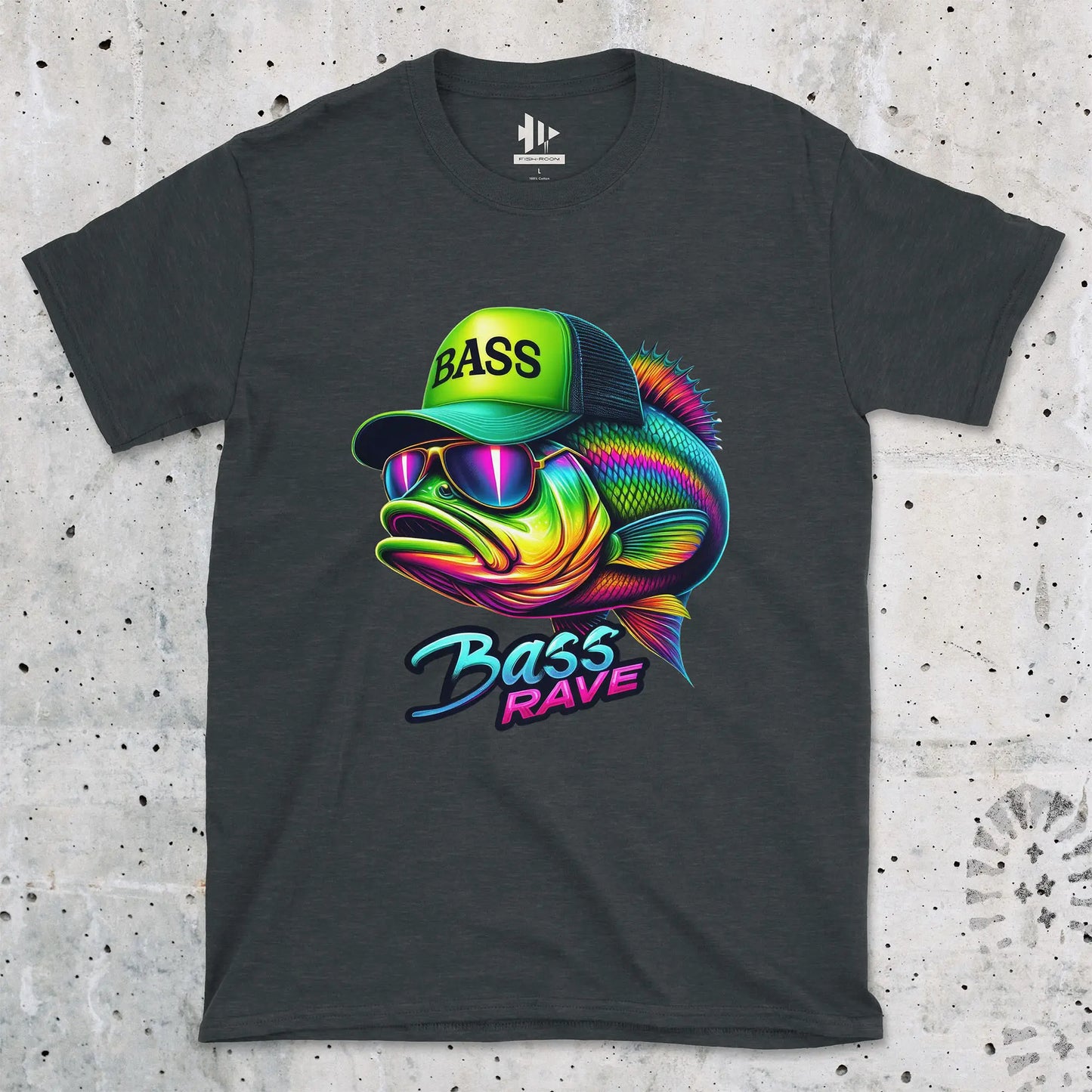 Dark Heather, Bass Rave Tee – fish-room