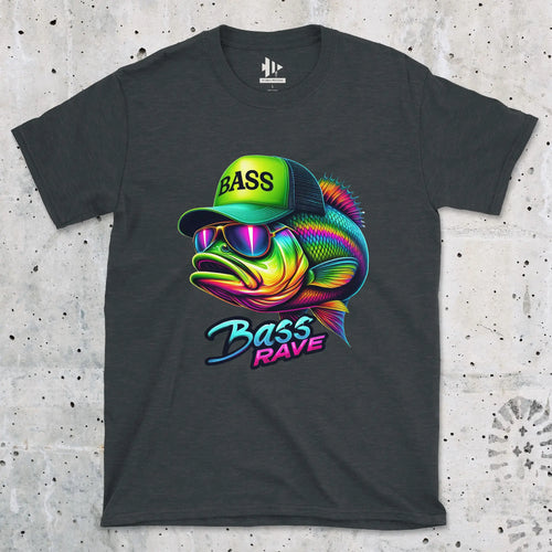 Dark Heather, Bass Rave Tee – fish-room