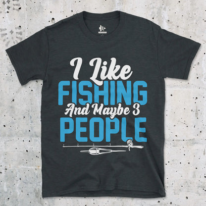 I Like Fishing Tee Dark Heather T-Shirt
