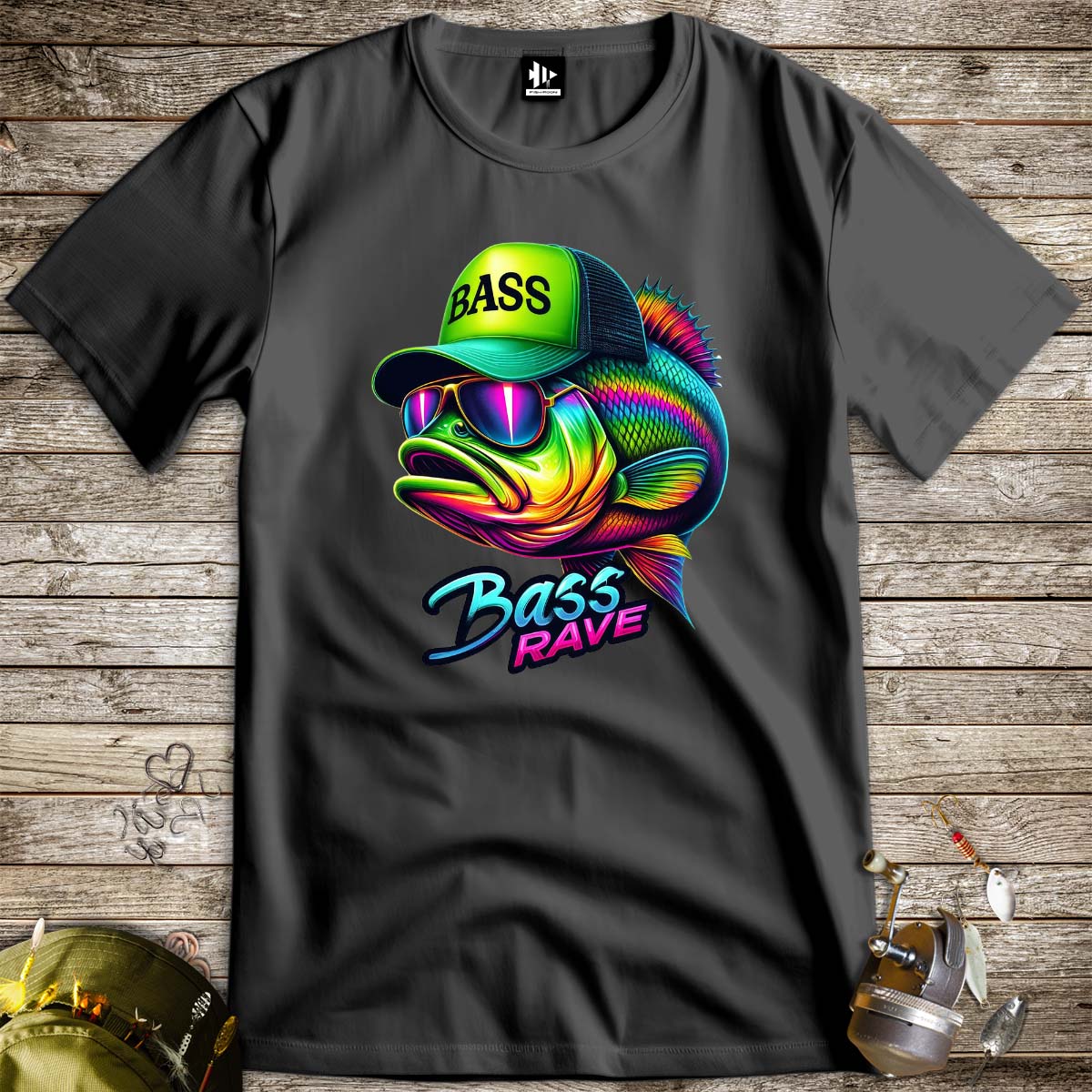 Bass Rave Tee-funny fishing t shirt-FISH-ROOM LLC