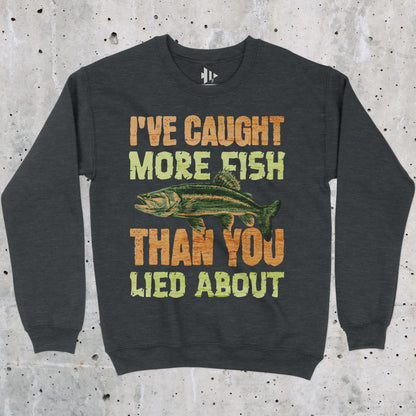 Dark Heather, I've Caught More Fish Sweatshirt – fish-room