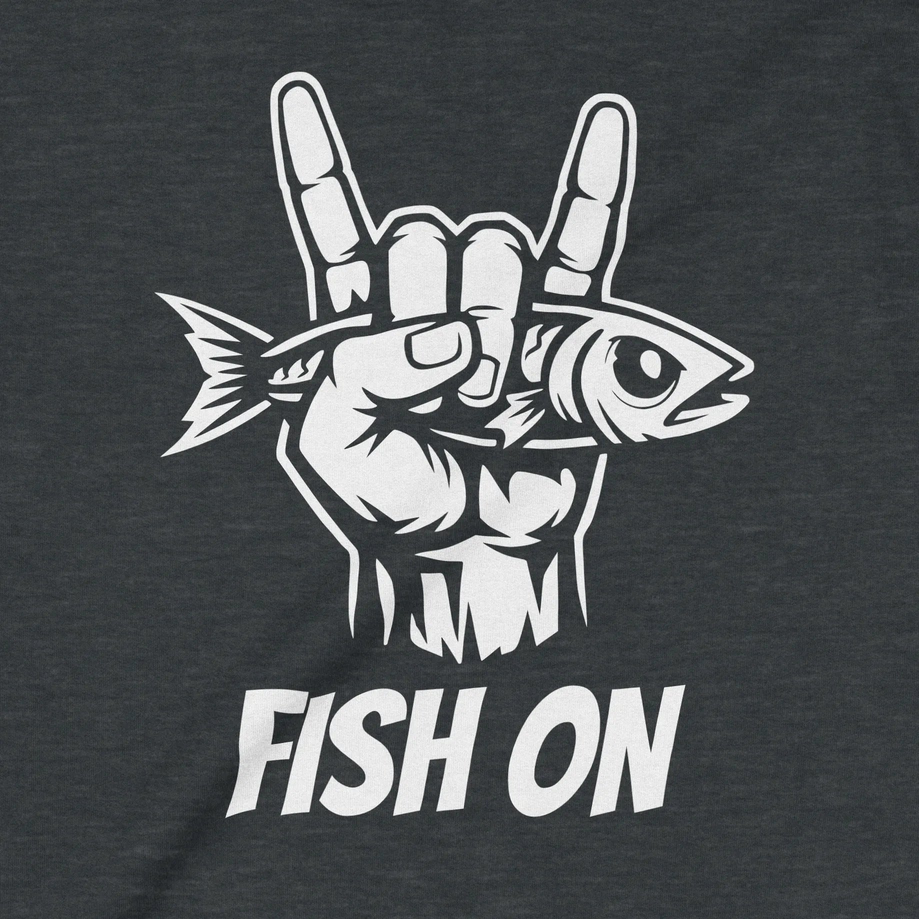 Dark Heather, Fish On Sweatshirt – fish-room