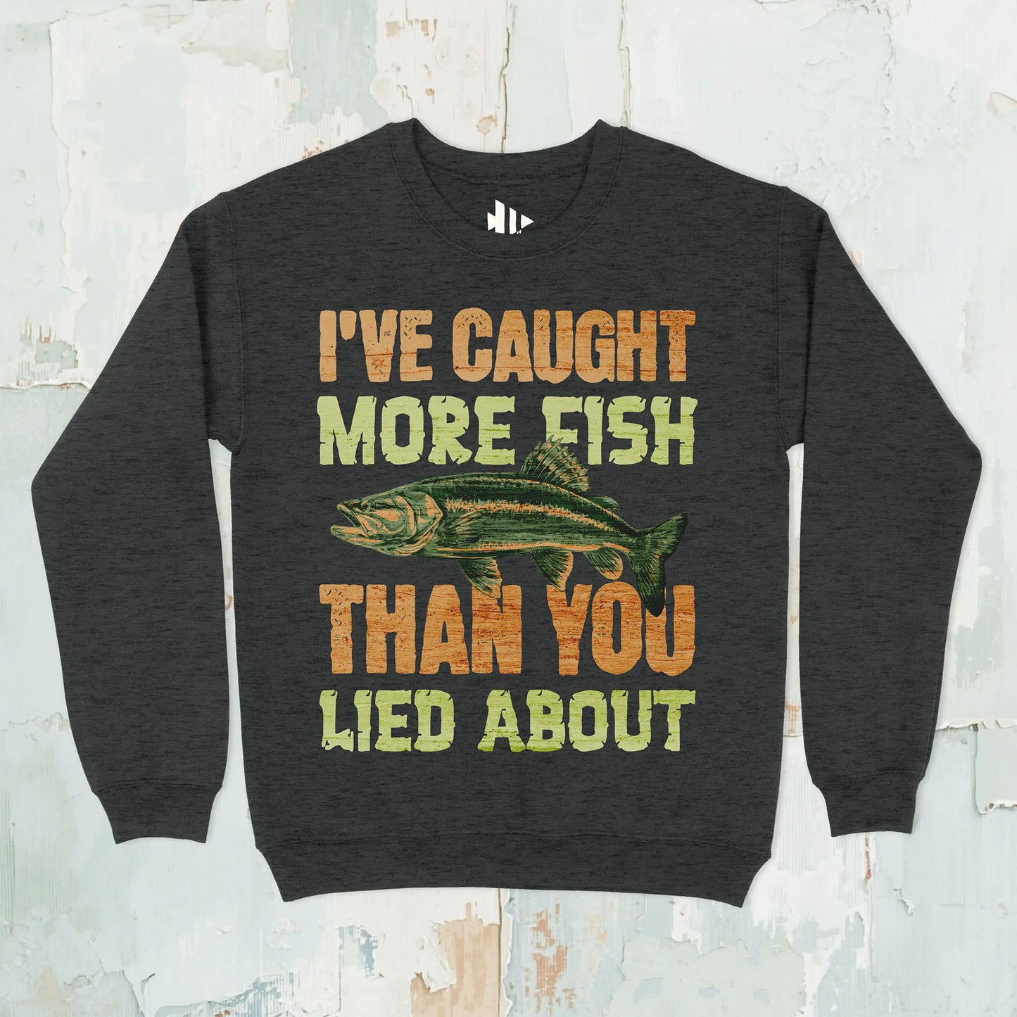 Dark Heather, I've Caught More Fish Sweatshirt – fish-room