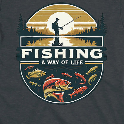 Dark Heather, Fishing, Way of Life Tee – fish-room