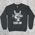 Dark Heather, Fish On Sweatshirt – fish-room